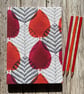 Handmade 'Autumn Leaves' A5 Journal made with 1950s Vintage Barkcloth Fabric - Image 2