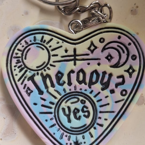 Therapy? Yes Clay Keyring