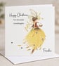 Christmas Pixie Fairy Card Handmade and Personalised for all Relations - Image 1