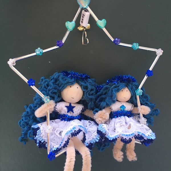 Mother And Daughter Fairy Doll Decoration