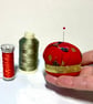 Festive robin fabric pattern weight and pin cushion - Image 5