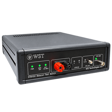 WS Technologies STB100-110 信标测试平台，配备 EPIRB、PLB、ELT、AIS(Rx)