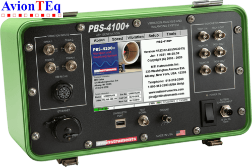 Vitrek / MTI Instruments PBS-4100 Plus Gen 4 Portable Vibration and Balancing System PN: PBS-4100+ Gen 4