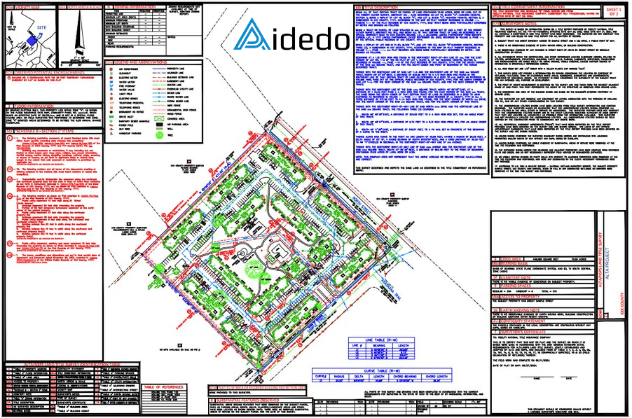 HOW DOES AIDEDO COMPLETE AN ALTA SURVEY DRAWING?