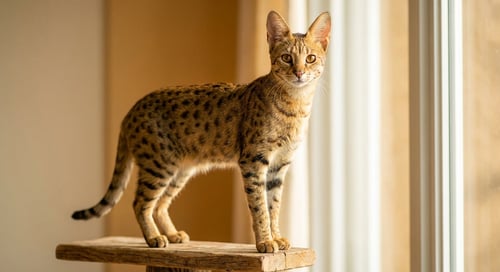 Savannah-Katzen: Lernen Sie die exotische Hybridkatze mit hundetreuer Loyalität kennen