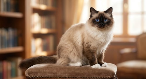 Gatos Birmanos: El Gato Sagrado de Birmania con Encantadores Ojos Azules