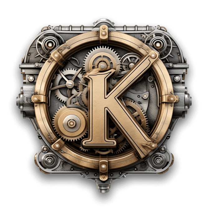 This site's logo, a clockwork 'K'.