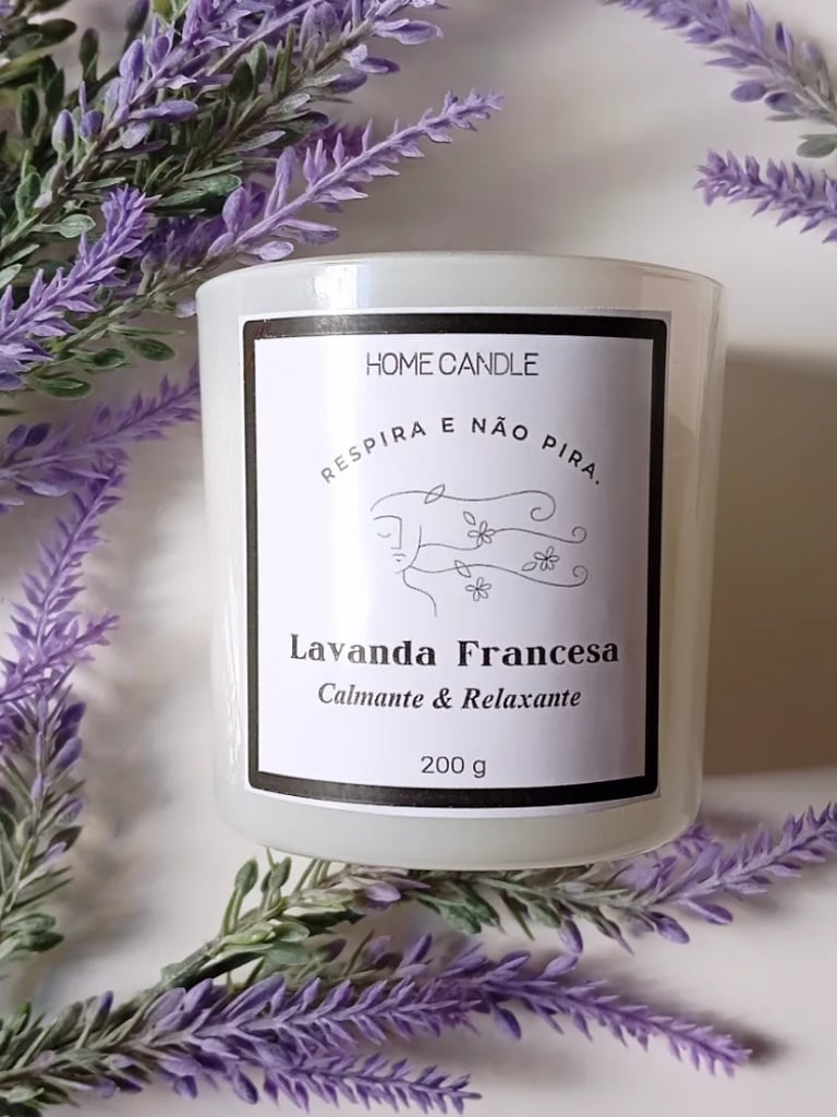 Vela aromática Respira e não pira