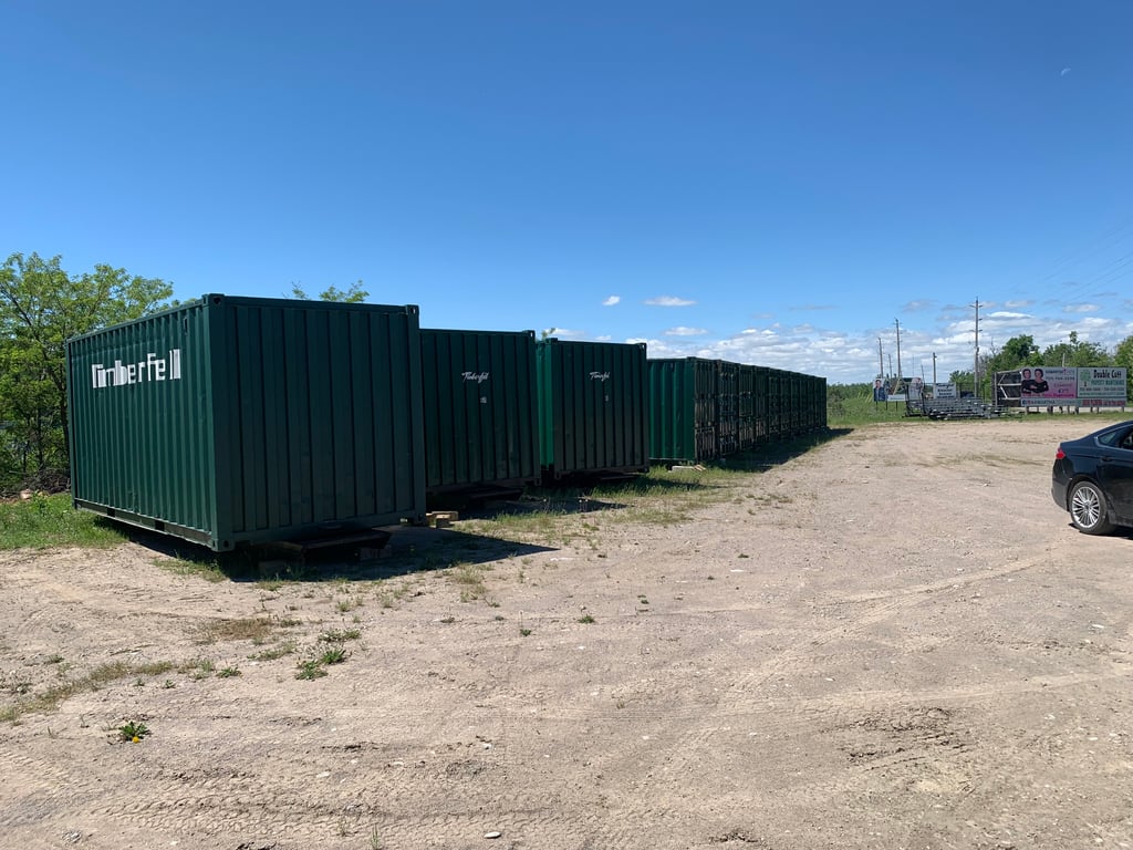 Boat stored under covered shelter at Fenelon Less Storage