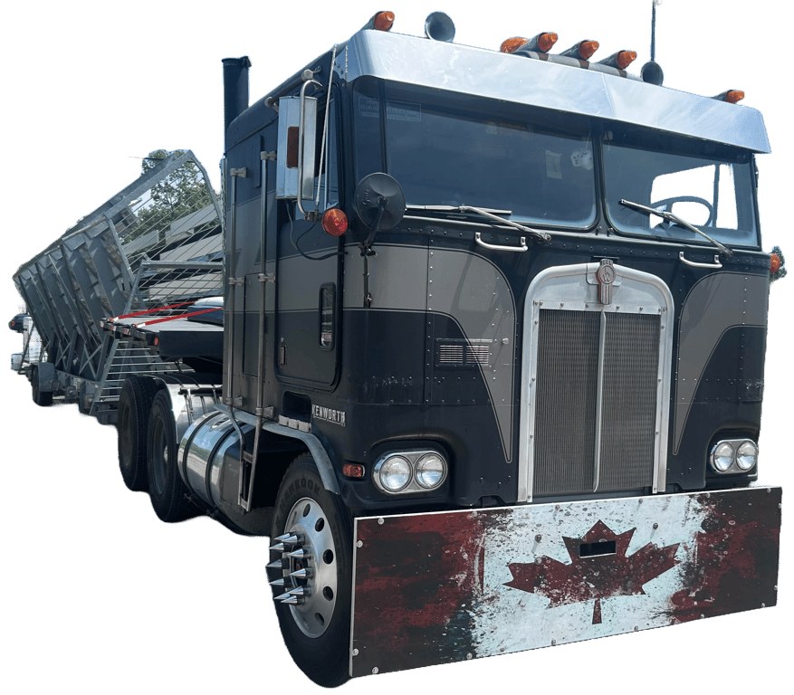 Timberfell truck delivering bleacher sections