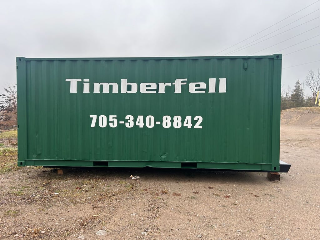 Sea can delivered for on-site storage