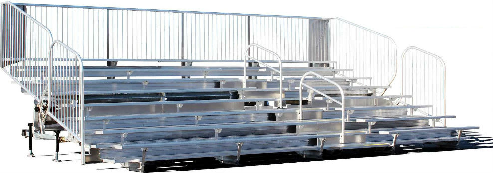 7-row Timberfell mobile bleacher configuration