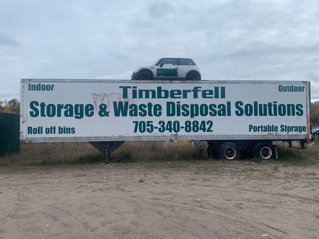 Portable storage containers staged on-site