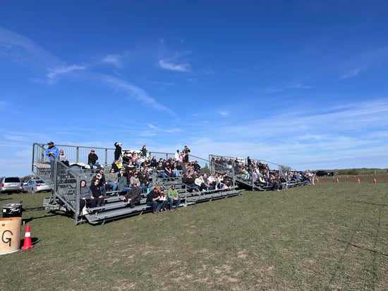 Timberfell bleacher rental setup