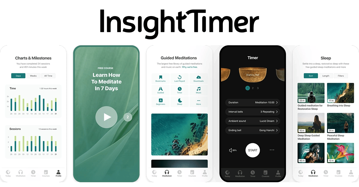 Insight Timer #1 app for sleep, anxiety and stress. Insight Timer #1 app for sleep, anxiety and stress.