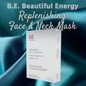 B.E. Beautiful Energy Replenishing Face and Neck Mask: 6 Sterile Masks 62.5g Each