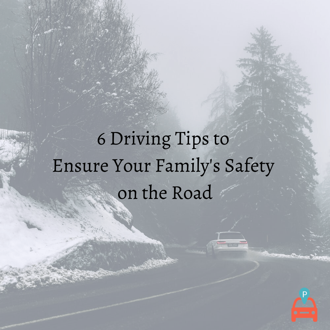 6 Driving Tips To Ensure Your Familys Safety On The Road demonstrating ParqEx's smart parking technology in action.