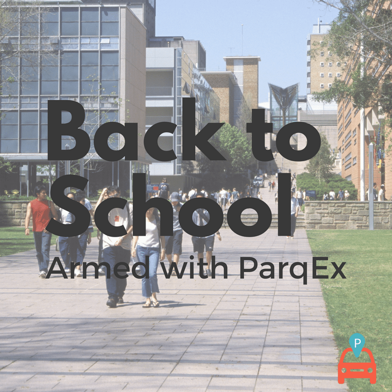 Back To School demonstrating ParqEx's smart parking technology in action.