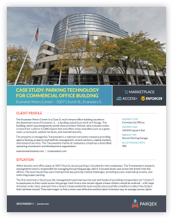 Parqex Case Studies 0005 Evanston Pm 1 demonstrating ParqEx's smart parking technology in action.