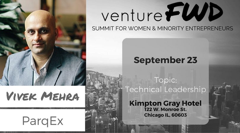 Venturefwd Vivek Mehra Technical Leadership demonstrating ParqEx's smart parking technology in action.