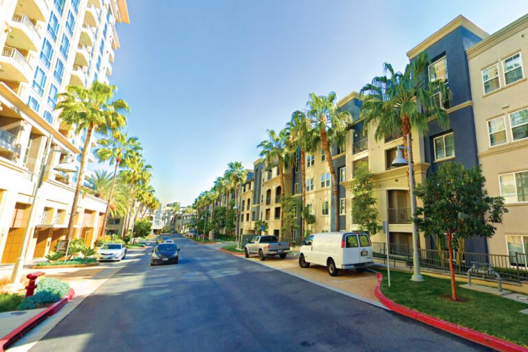 Avenue One California 768 X 512 1 demonstrating ParqEx's smart parking technology in action.