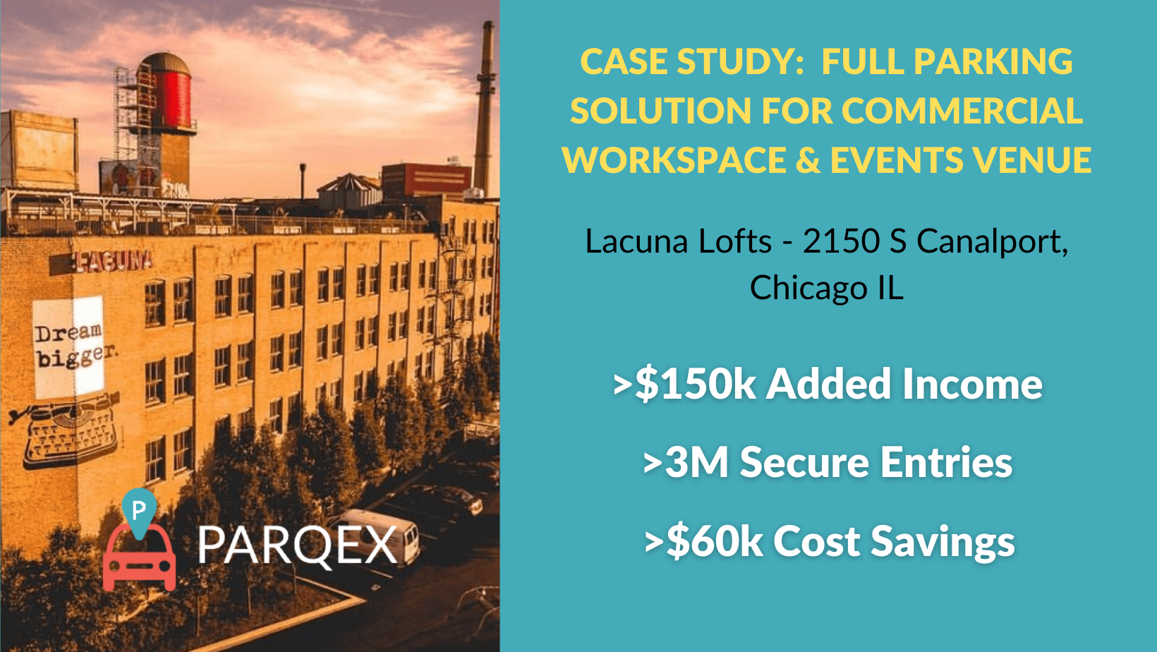 Lacuna Lofts Case Study Blog Parqex 2 demonstrating ParqEx's smart parking technology in action.