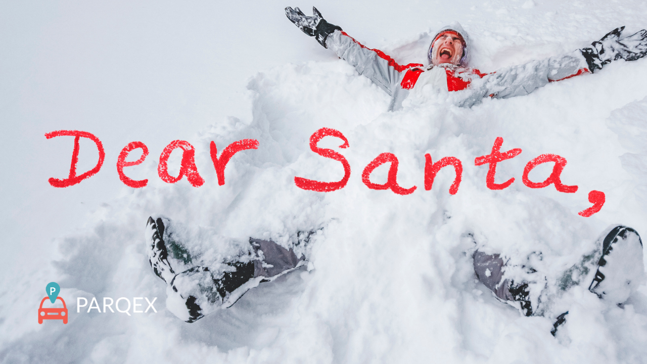 Dear Santa Love Parqex Parqex Holiday Blog demonstrating ParqEx's smart parking technology in action.