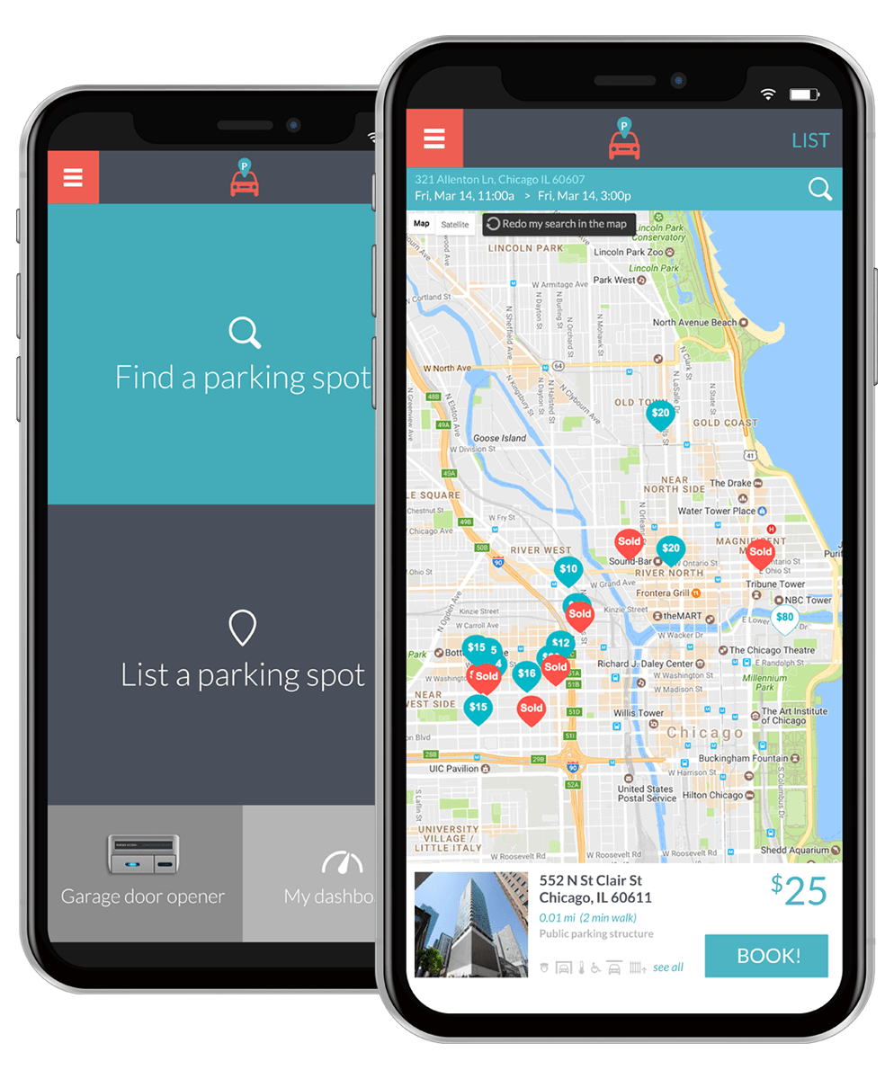 Parqexmarketplace Hero Full demonstrating ParqEx's smart parking technology in action.