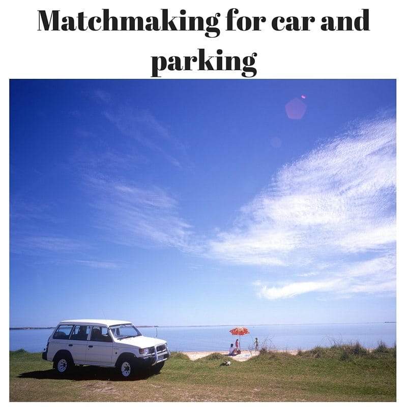 Matchmaking For Car And Parking demonstrating ParqEx's smart parking technology in action.
