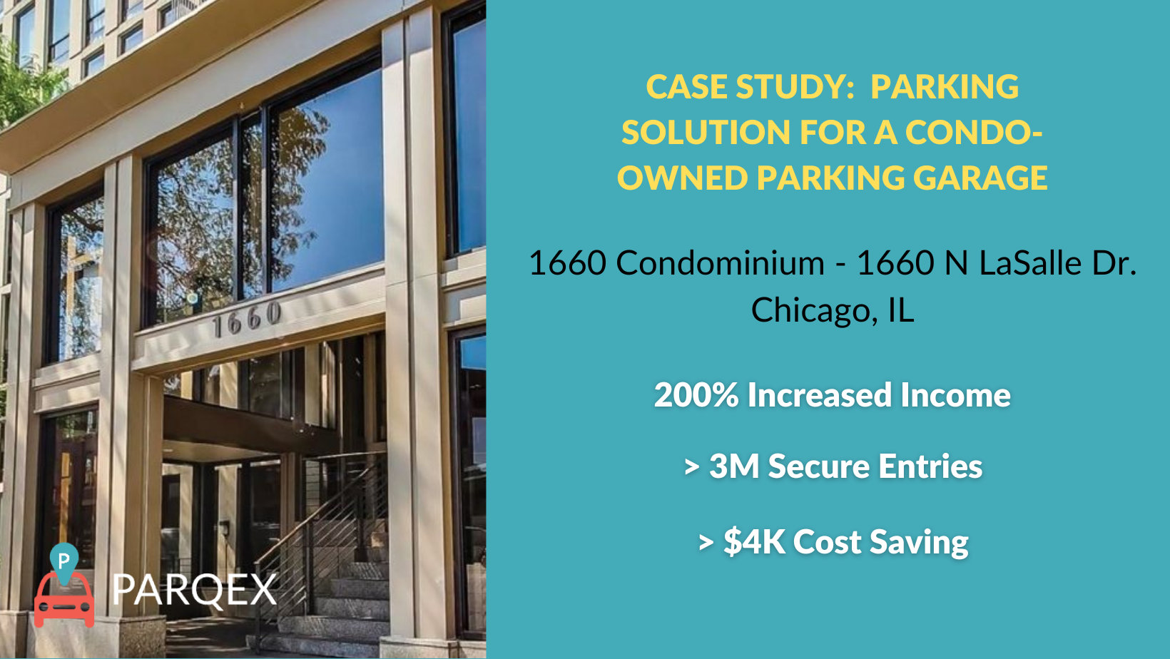 Case Study Parking Solution For A Condo Owned Parking Garage demonstrating ParqEx's smart parking technology in action.