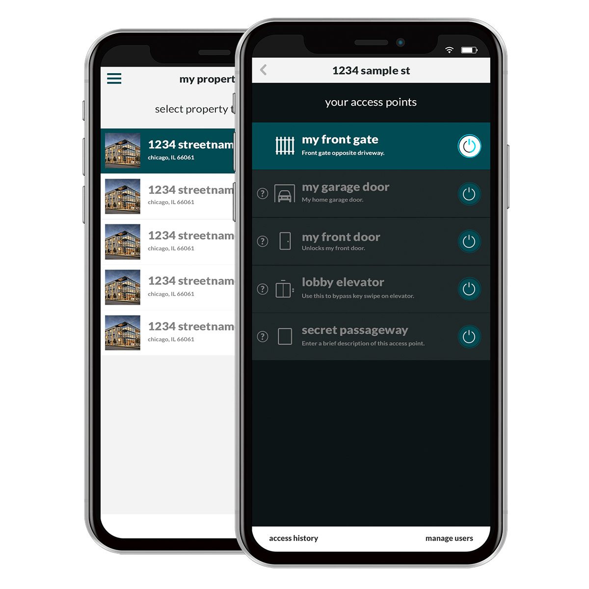 Parcs Access App Dual 1 demonstrating ParqEx's smart parking technology in action.