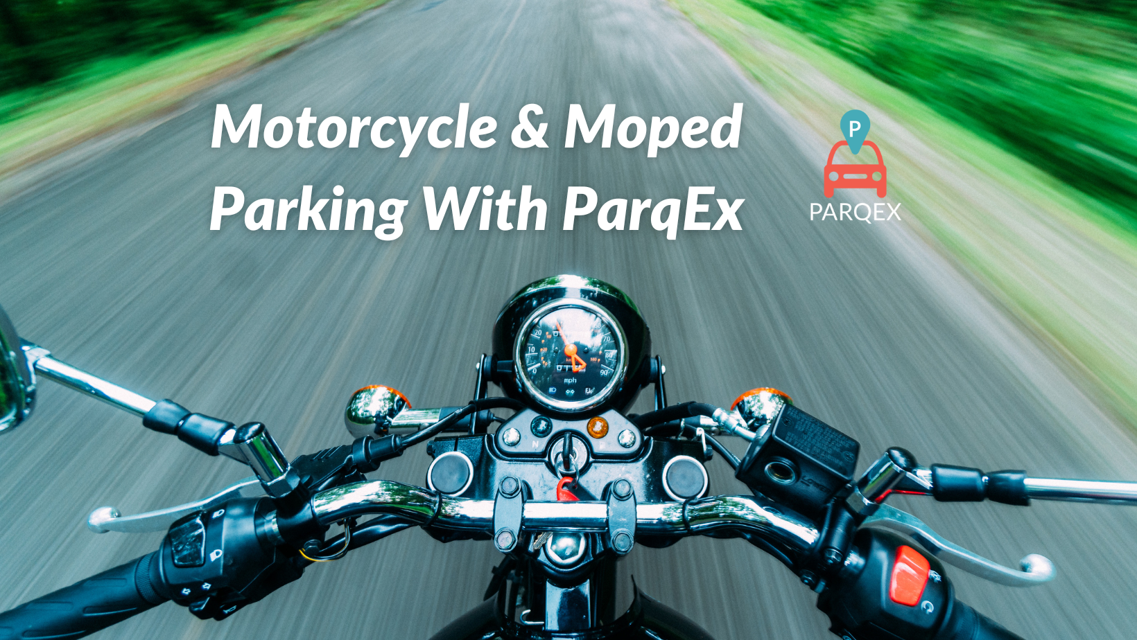 Motorcycle Moped Parking With Parqex 1 demonstrating ParqEx's smart parking technology in action.