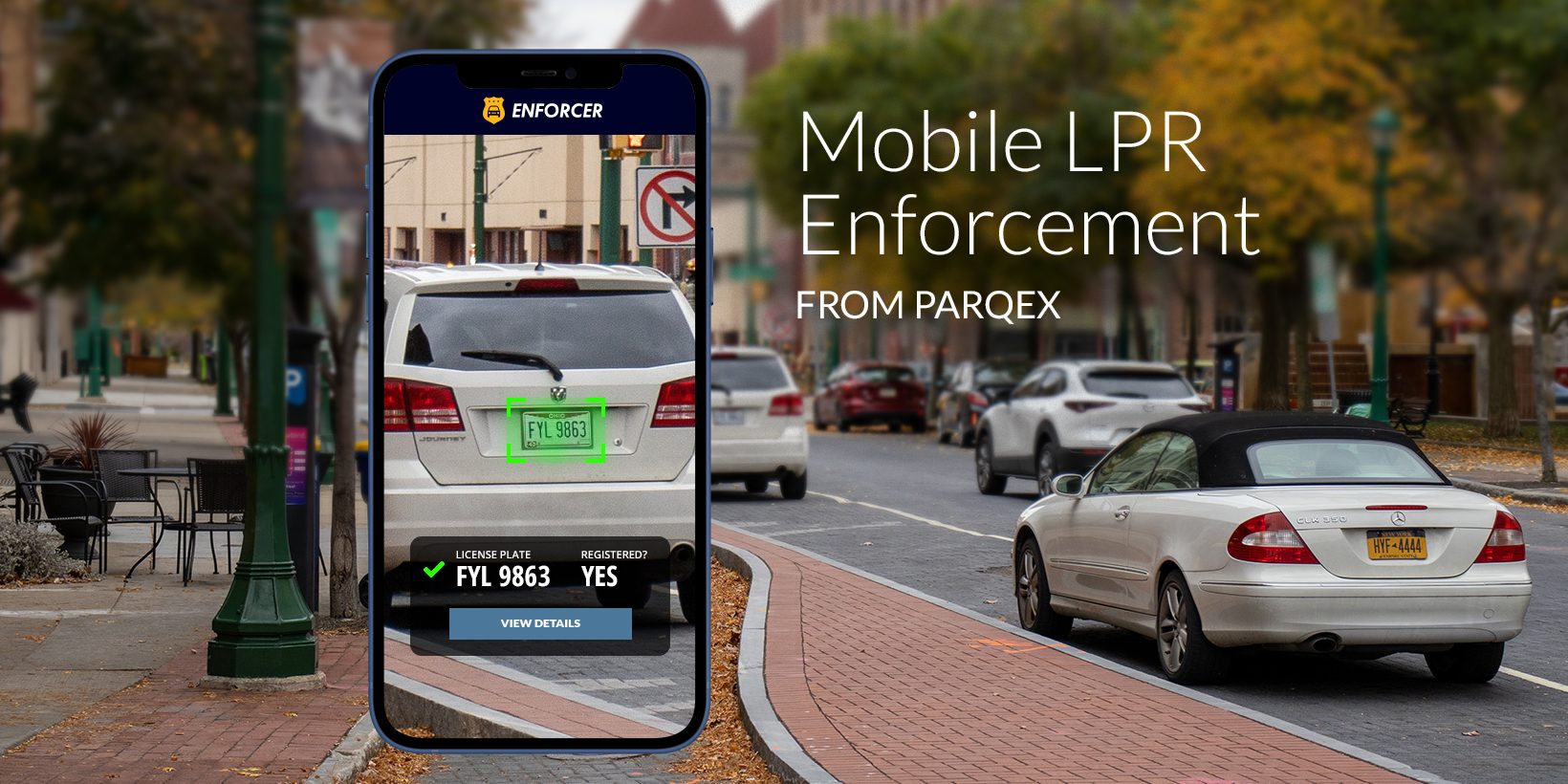 Mobile Lpr Enforcement Tool 1640 X 820 1 demonstrating ParqEx's smart parking technology in action.