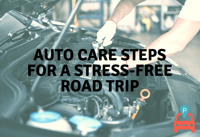Auto Care Steps For A Stress Free Road Trip demonstrating ParqEx's smart parking technology in action.