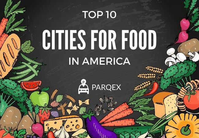 Top 10 Food Cities America demonstrating ParqEx's smart parking technology in action.