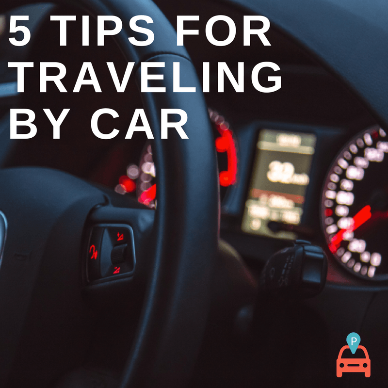 5 Tips For Traveling By Car demonstrating ParqEx's smart parking technology in action.