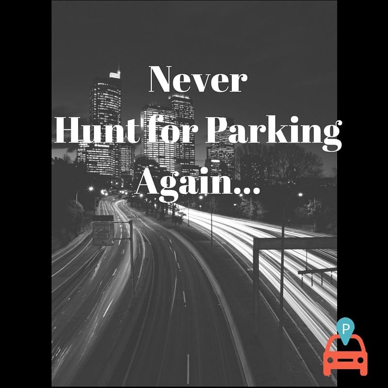 Never Hunt For Parking demonstrating ParqEx's smart parking technology in action.