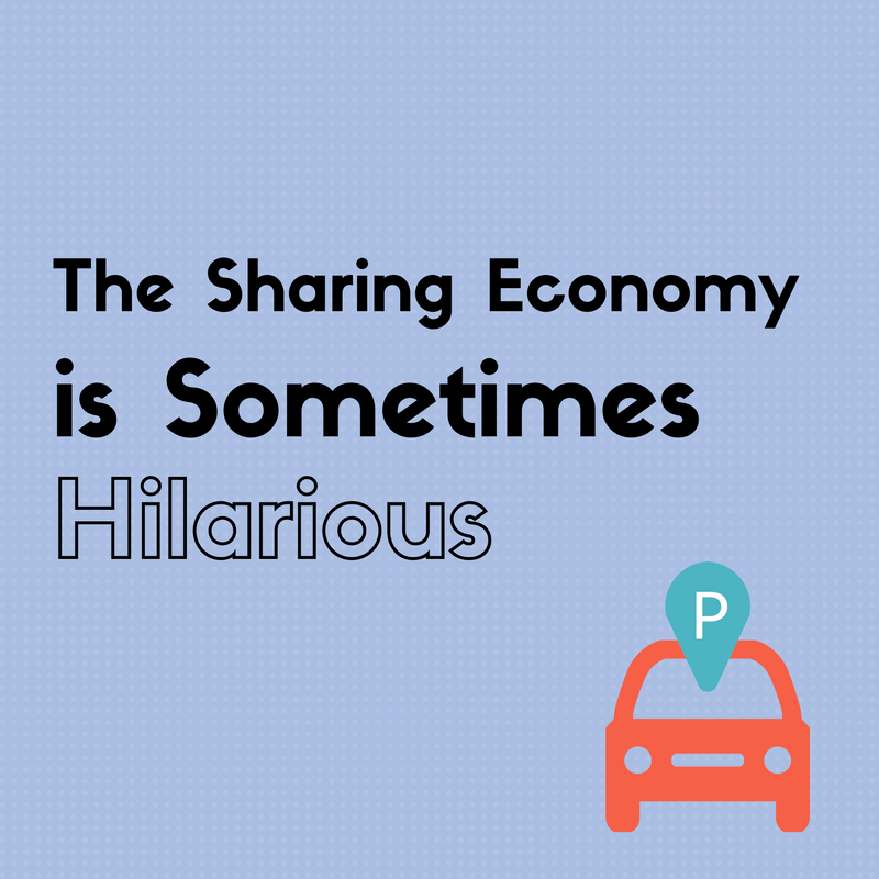 The Sharing Economy demonstrating ParqEx's smart parking technology in action.