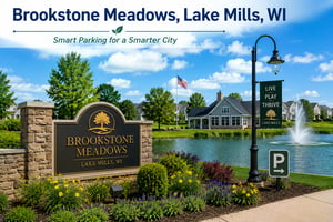Discover smart parking solutions in Brookstone Meadows, Lake Mills, WI that improve accessibility, parking operations, and user experience. ParqEx helps a, property owners, and municipalities optimize parking resources through innovative technology and efficient parking management solutions.