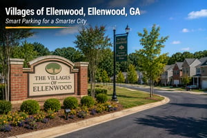 Discover smart parking solutions in Villages of Ellenwood, Ellenwood, GA that improve accessibility, parking operations, and user experience. ParqEx helps a, property owners, and municipalities optimize parking resources through innovative technology and efficient parking management solutions.