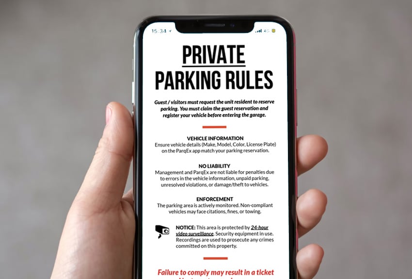 Internal Tenant Management | Rules Communication & Policy Acknowledgment | ParqEx Management Platform