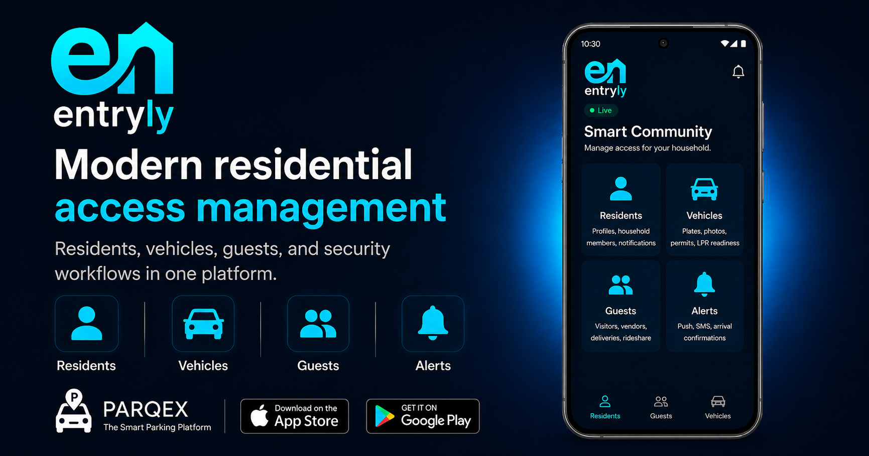 Entryly Residential Access & Community Management Platform Entryly residential access and community management platform for residents, vehicles, guests, and security workflows