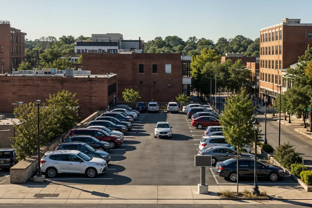 Downtown Birmingham, Alabama near local parking locations