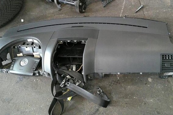 VW TOUAREG 7L KONSOLA AIRBAG X2 PASY X4 ORYGINAŁ