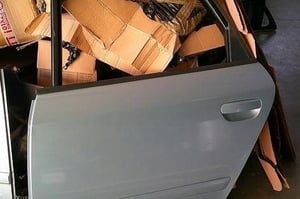 AUDI A3 8P DRZWI TYŁ LEWE LY5J