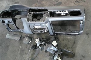 VW TOURAN III KONSOLA AIRBAG X3 PASY X4 ORYGINAŁ DEMONTAŻ