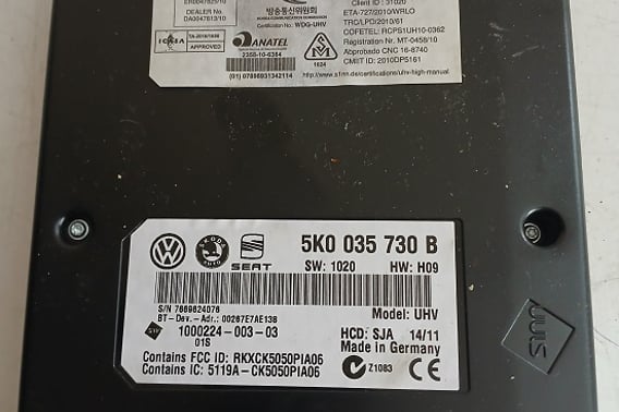 VW PASSAT B7 MODUŁ STEROWNIK BLUETOOTH 5K0035730B