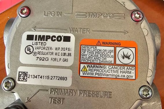 Reduktor Parownik gazu LPG IMPCO Linde oryginalny wózki widłowe