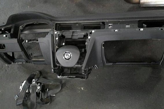 VW PASSAT B8 3C KONSOLA AIRBAG X2 PASY X4 ORYGINAŁ DEMONTAŻ