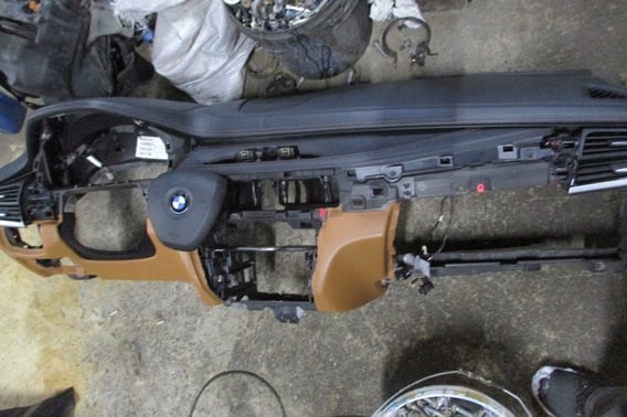 BMW X6 F16 KONSOLA AIRBAG PASY SKÓRA ORYGINAŁ